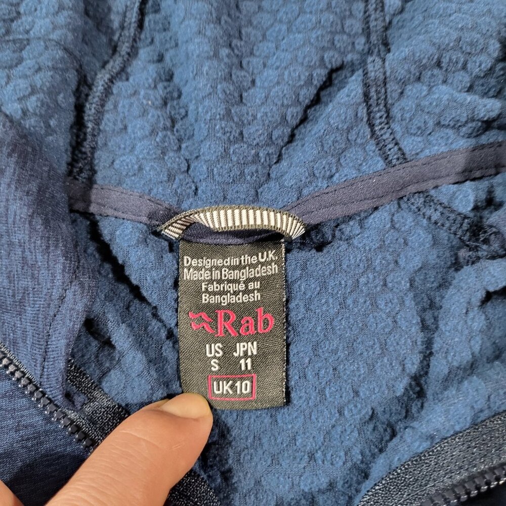 Rab Womens Small Nexus Hoody Fleece Jacket Navy Blue - Picture 9 of 16